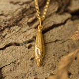 Gold Welsh Poppy Necklace