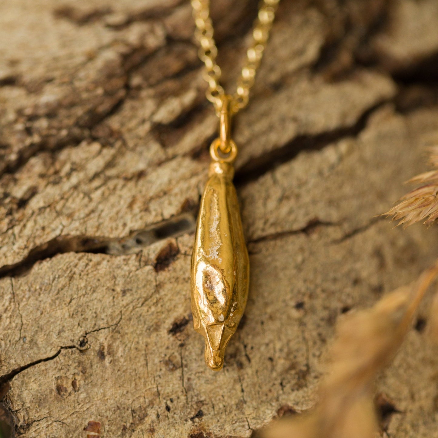 Gold Welsh Poppy Necklace