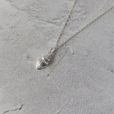 Silver Baby Whelk Shell Earrings & Necklace Set