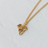 Gold Dainty Ivy Leaf Earrings & Necklace Set