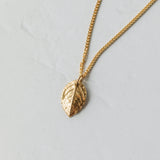 Gold Baby Rose Leaf Earrings & Necklace Set