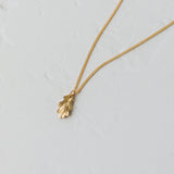 Gold Baby Oak Earrings & Necklace Set