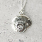 Handmade silver periwinkle shell necklace - Iris & Lolli