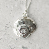 Handmade silver periwinkle shell necklace - Iris & Lolli