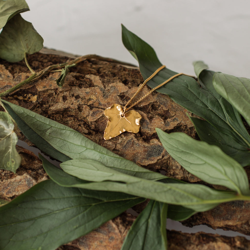 Gold Ivy Leaf Necklace