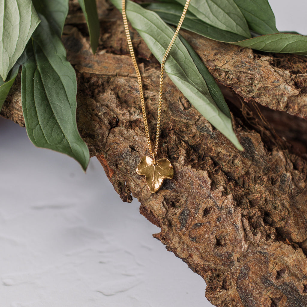 Gold Baby Ivy Leaf Necklace