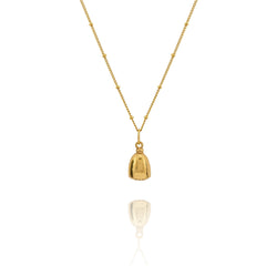 Gold Corn Poppy Necklace – handcrafted nature-inspired jewellery (1)