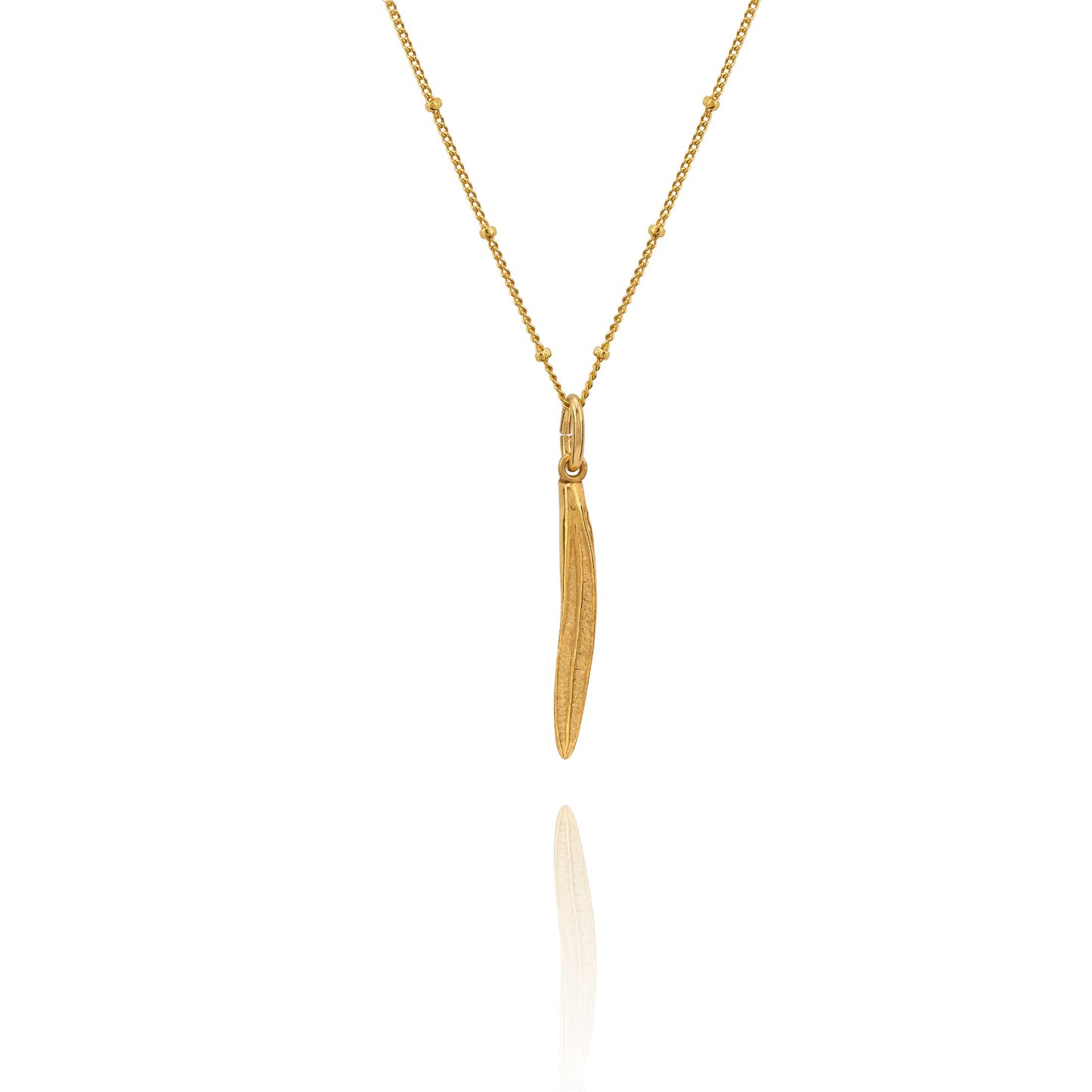 Gold Rosemary Leaf Necklace