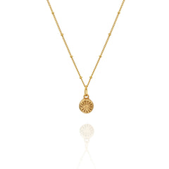 Gold Corn Poppy Crown Necklace – handcrafted nature-inspired jewellery (1)