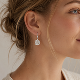 Silver Four Leaf Clover Earrings