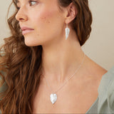 Silver Hazel Leaf Necklace