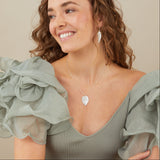 Silver Hazel Leaf Necklace