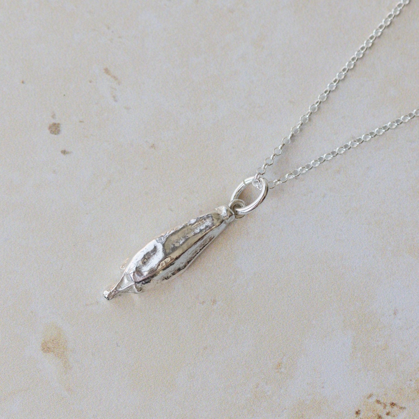 Silver Welsh Poppy Necklace