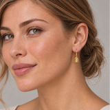 Gold Corn Poppy Earrings