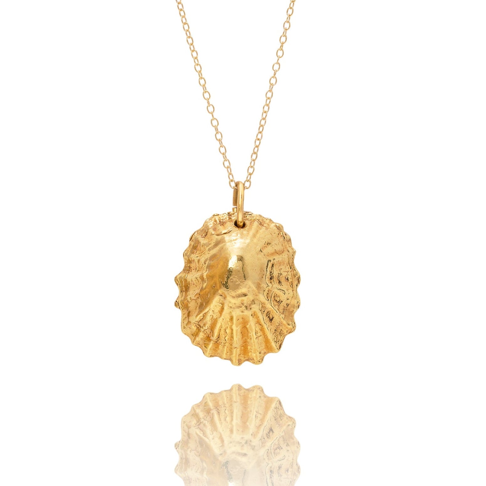 Handmade Gold Statement Limpet Shell Necklace - Iris & Lolli