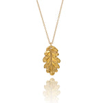 Handmade gold oak leaf necklace - Iris & Lolli