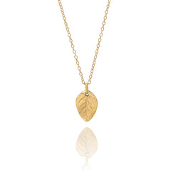Handmade gold rose leaf necklace - Iris & Lolli