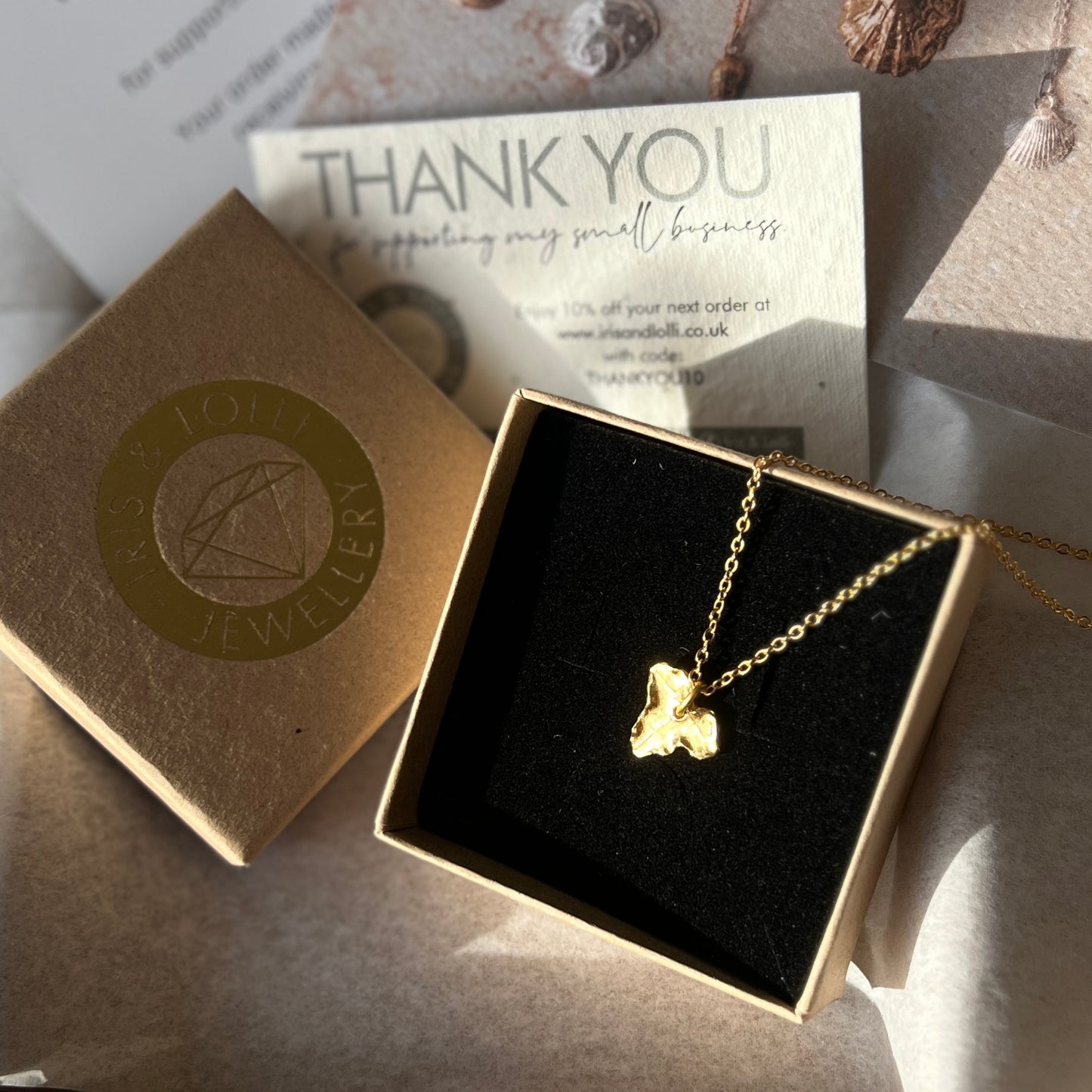 Gold Dainty Ivy Leaf Necklace