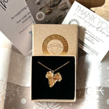 Gold Statement Ivy Leaf Necklace