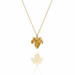 Gold Ivy Leaf Necklace – handcrafted nature-inspired jewellery (1)