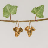Gold Dainty Ivy Leaf Earrings & Necklace Set