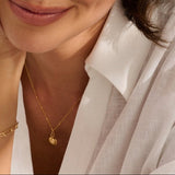 Gold Cockle Shell Earrings & Necklace Set