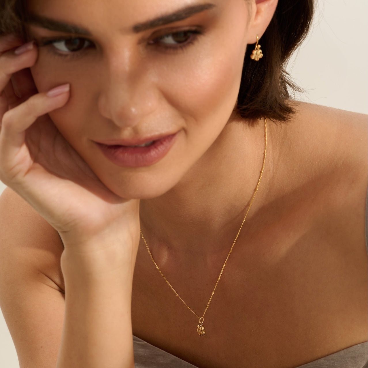 Gold Forget Me Not Necklace