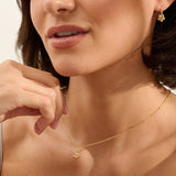 Gold Baby Forget Me Not Earrings & Necklace Set