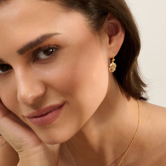 Gold Four Leaf Clover Earrings