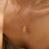 Midi Gold Oak Leaf Necklace