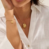 Solid Gold Statement Limpet Shell Necklace