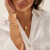 Gold Statement Limpet Shell Necklace