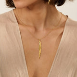 Gold Willow Leaf Necklace