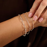 Silver Mini Paperclip Chain Bracelet