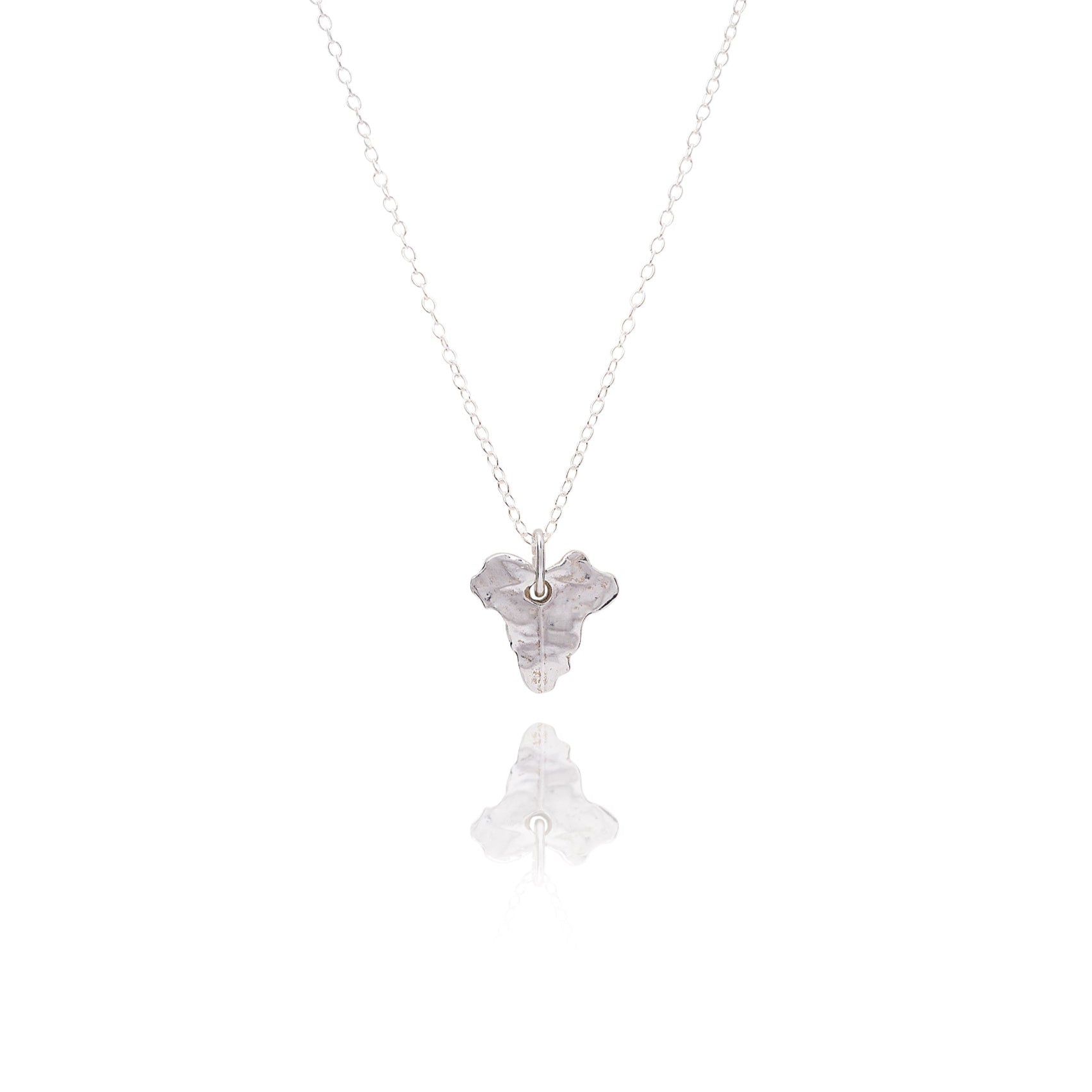 Handmade silver dainty ivy leaf necklace - Iris & Lolli