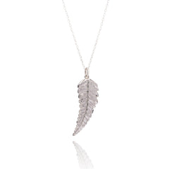 Silver Fern Leaf Necklace – handcrafted nature-inspired jewellery (2)