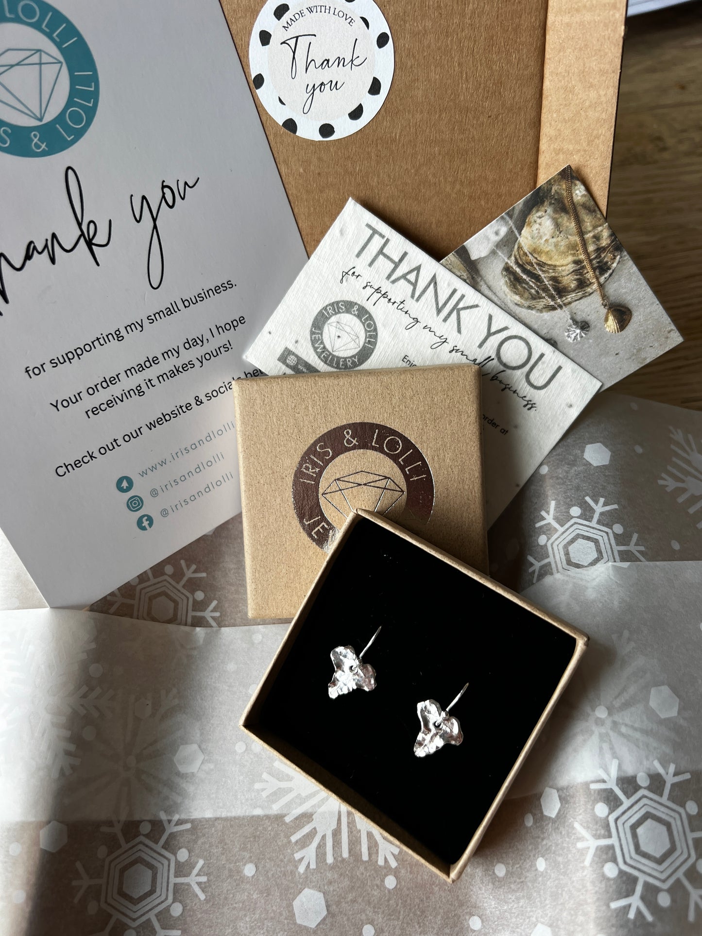 Silver Ivy Leaf Earrings
