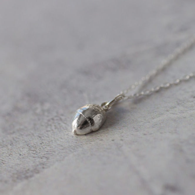 Silver Baby Acorn Necklace