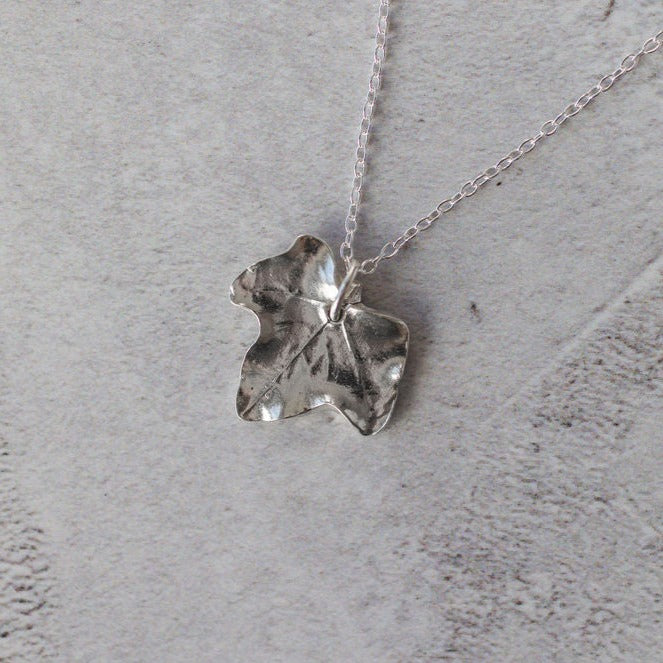 Silver Baby Ivy Leaf Necklace