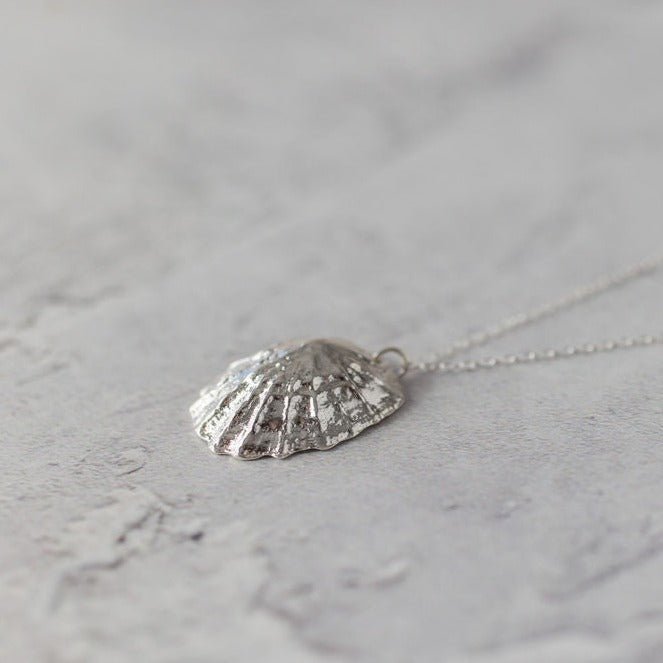 Handmade Silver Limpet Statement Shell Necklace - Iris & Lolli