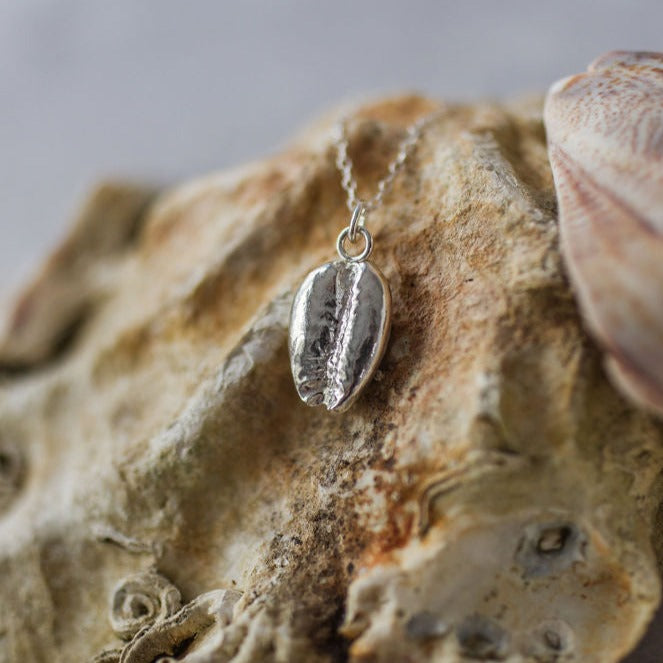 Handmade Silver Cowrie Shell Necklace - Iris & Lolli