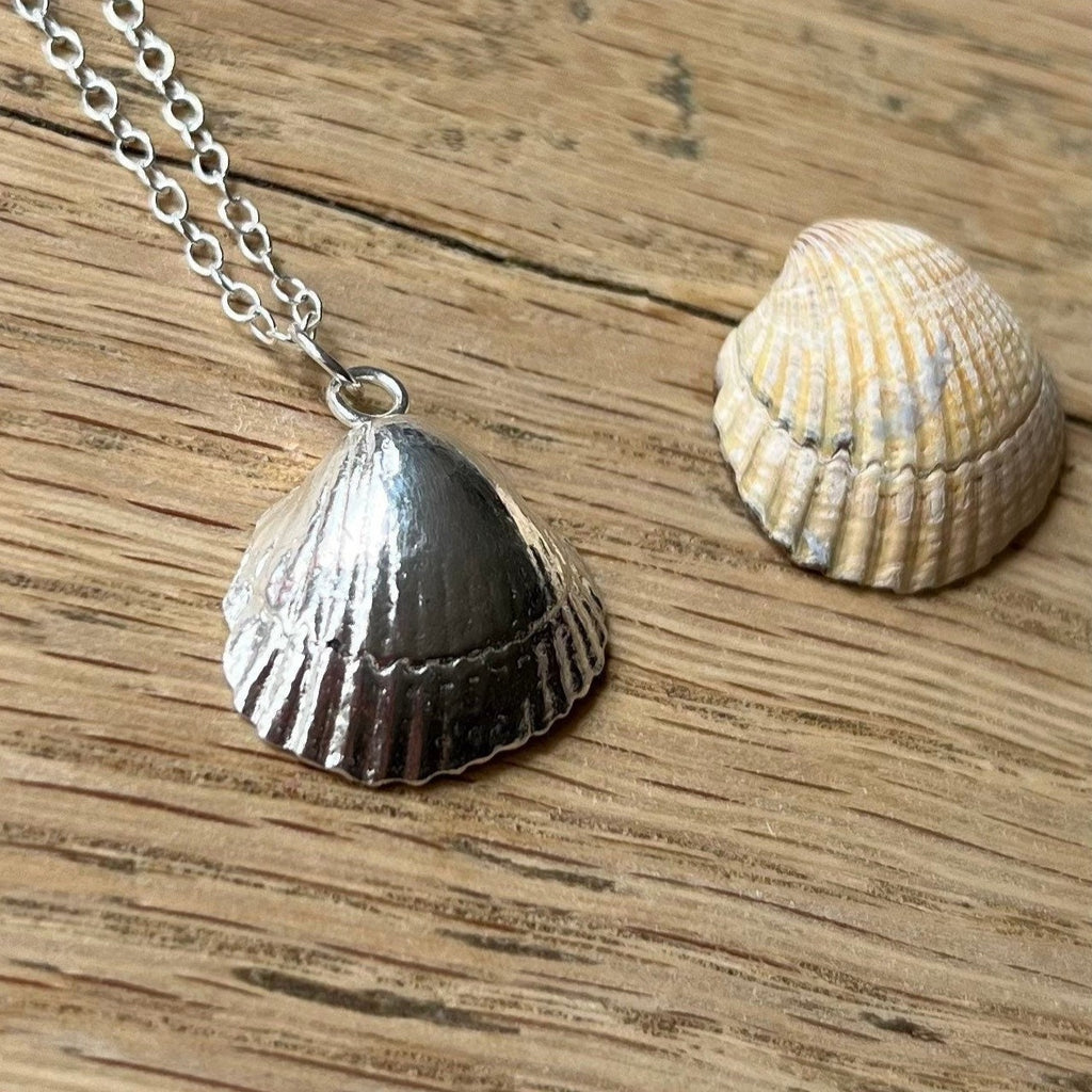 Handmade Silver Cockle Shell Necklace - Iris & Lolli